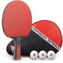 TABLE TENNIS RACKET 3 BALLS JOOLA CARBON SPEED COVER TABLE TENNIS RACKET 3 BALLS JOOLA CARBON SPEED COVER