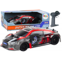Lean Toys RC Remote Control Car 1:18 Rubber Wheels Drift Raudona