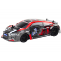 Lean Toys RC Remote Control Car 1:18 Rubber Wheels Drift Raudona