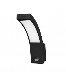 Wall lamp Orno PIRYT LED 10W, garden lamp with 140 motion sensor, 800lm, IP54, 4000K, black
