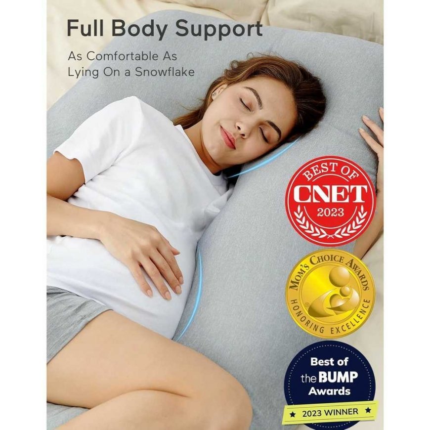 MOMCOZY MULTIFUNCTIONAL PREGNANCY PILLOW WITH COOLING FABRIC, U SHAPE – 3