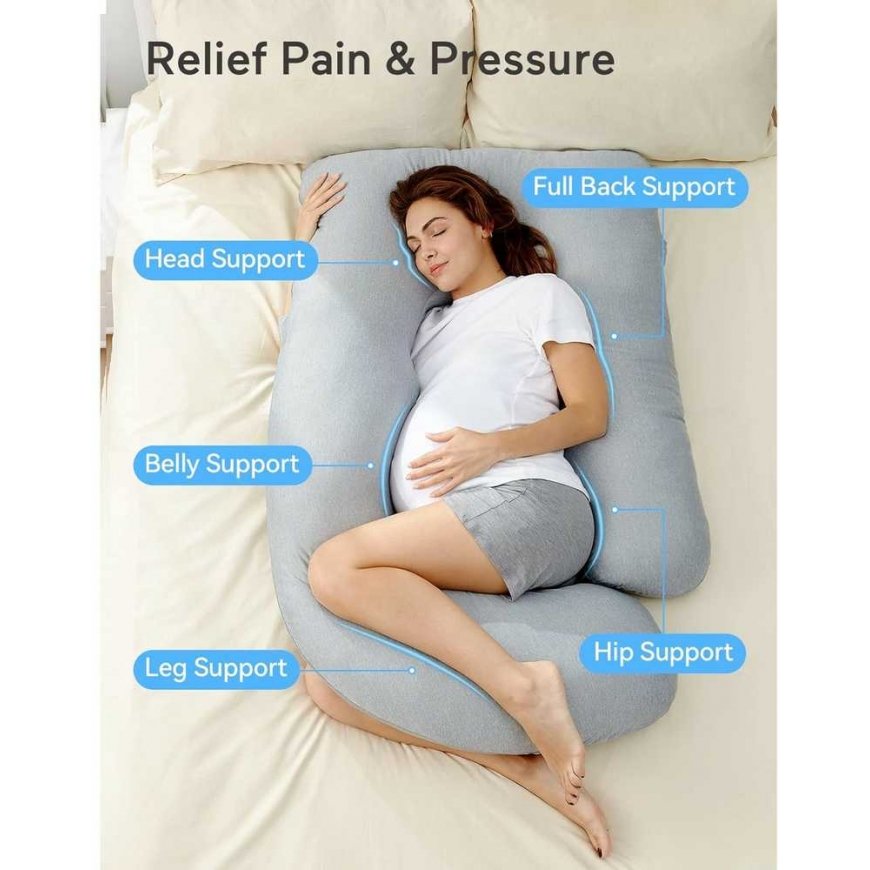 MOMCOZY MULTIFUNCTIONAL PREGNANCY PILLOW WITH COOLING FABRIC, U SHAPE – 4