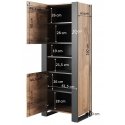 Cama WOOD bookcase 65x40x170,5 oak wotan + anthracite Cama WOOD bookcase 65x40x170,5 oak wotan + anthracite