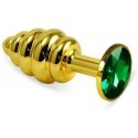 LOVETOY Gold Spiral Plug Žalias LOVETOY Gold Spiral Plug Žalias
