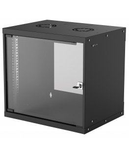 Intellinet 714174 püstik 9U Seinale monteeritav riiul Must