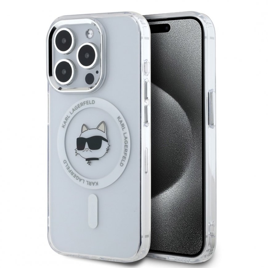 Karl Lagerfeld IML Choupette Head Metal Frame MagSafe Case for i