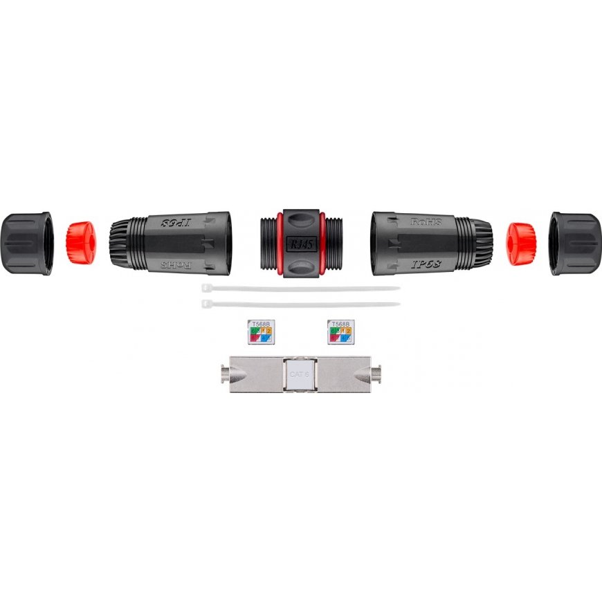 Goobay 44417 juhtmepistmik IDC Must, Punane – 3