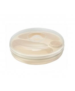 Plate keeping warm with a lid