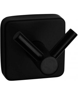 Double towel hook Kapitan QUATTRO 42 02 55, black matte
