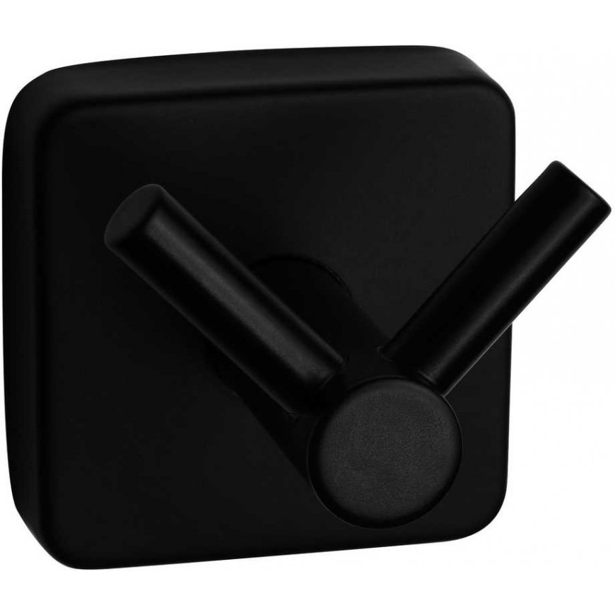 Double towel hook Kapitan QUATTRO 42 02 55, black matte
