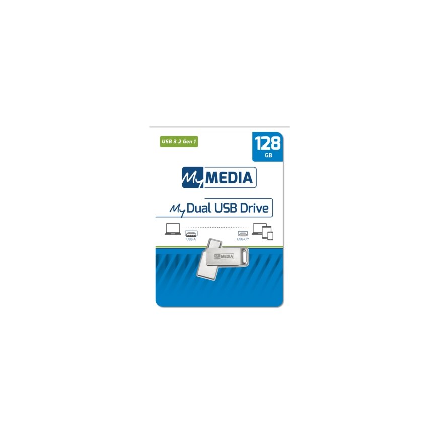 MyMedia MyDual USB 3.2 Gen 1 USB atmintukas 128 GB USB Type-A / USB Type-C 3.2 Gen 1 (3.1 Gen 1) Sid – 3