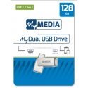 MyMedia MyDual USB 3.2 Gen 1 USB-muisti 128 GB USB Type-A / USB Type-C 3.2 Gen 1 (3.1 Gen 1) Hopea MyMedia MyDual USB 3.2 Gen 1 USB-muisti 128 GB USB Type-A / USB Type-C 3.2 Gen 1 (3.1 Gen 1) Hopea