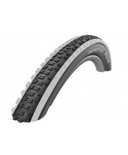 Padanga 26" Schwalbe Rapid Rob HS 425, Active Wired 57-559 / 26x2.25 Baltas Stripes