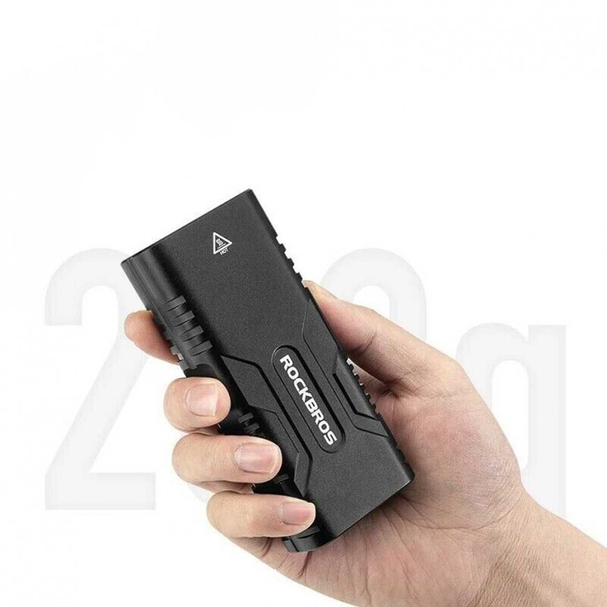Rockbros 24310002001 dviračio žibintas 850 lm su powerbank funkcija + USB-C - USB-A laidas - juodas – 4