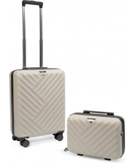 Feru Malibu 55 cm suitcase and small bag, khaki
