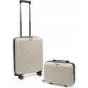 Feru Malibu 55 cm suitcase and small bag, khaki Feru Malibu 55 cm suitcase and small bag, khaki