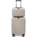 Feru Malibu 55 cm suitcase and small bag, khaki Feru Malibu 55 cm suitcase and small bag, khaki