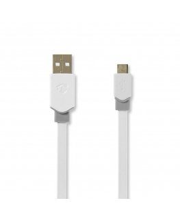 Nedis CCBW60500WT10 USB кабель 1 m USB 2.0 USB A Micro-USB B Белый