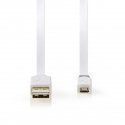 Nedis CCBW60500WT10 USB-kaapeli 1 m USB 2.0 USB A Micro-USB B Valkoinen Nedis CCBW60500WT10 USB-kaapeli 1 m USB 2.0 USB A Micro-USB B Valkoinen
