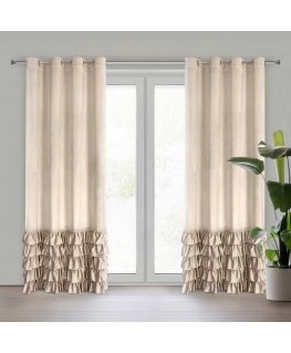 Euro curtains ZAS/CARLI/BEIGE 140X250 TRANSPARENT