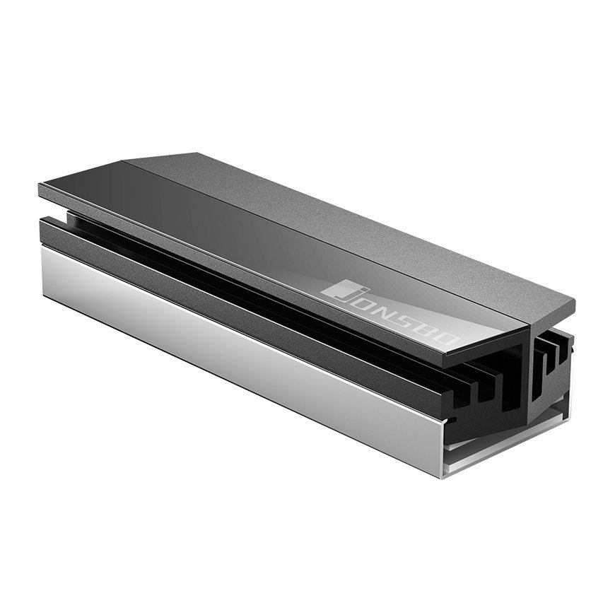 Jonsbo M.2 GREY computer cooling system Solid-state drive Heatsink/Radiatior Black, Grey 1 pc(s) – 3
