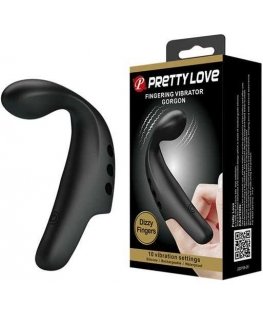 LYBAILE Pretty Love Rechargeable Vibrating Finger Sleeve Gordon Black