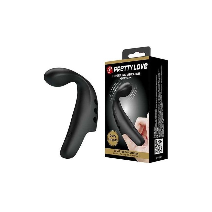 LYBAILE Pretty Love Rechargeable Vibrating Finger Sleeve Gordon Black