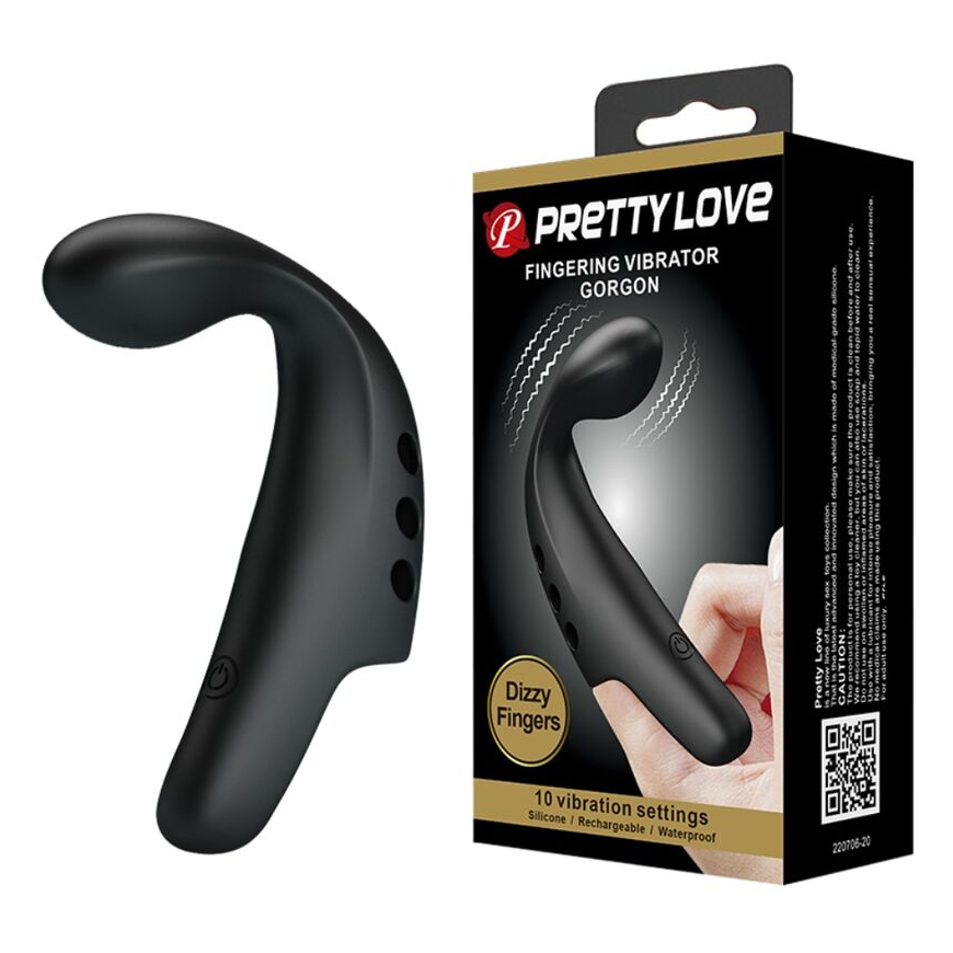 LYBAILE Pretty Love Rechargeable Vibrating Finger Sleeve Gordon Black – 2
