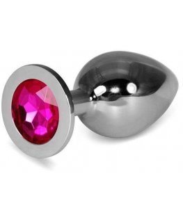 LOVETOY Large Silver Plug Fuchsia