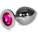 LOVETOY Large Silver Plug Fuchsia LOVETOY Large Silver Plug Fuchsia