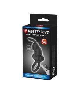 LYBAILE Pretty Love Vibro Penis Ring Rabbit I Black