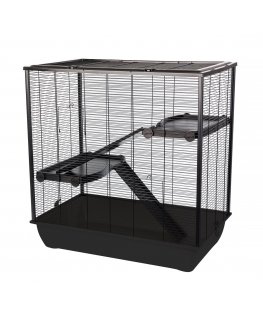 INTER-ZOO Frodo + Plastic Black - būris kāmim