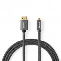 Nedis CVTB34700GY20 HDMI-kaabel 2 m HDMI tüüp A (Standard) HDMI tüüp D (Micro) Hall