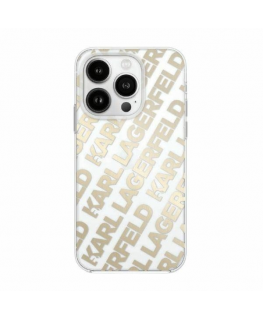 Case Karl Lagerfeld KLHCP15LHKFOEMD iPhone 15 Pro 6.1" gold/gold hardcase IML Fullover Logo