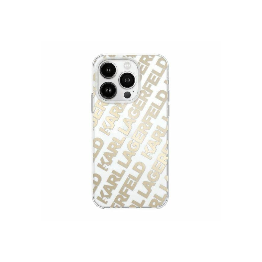 Case Karl Lagerfeld KLHCP15LHKFOEMD iPhone 15 Pro 6.1" gold/gold hardcase IML Fullover Logo