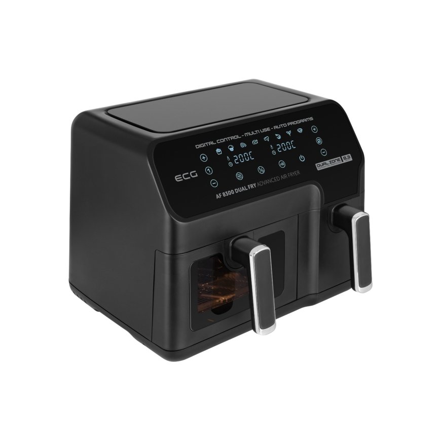 ECG AF 8300 Kaksois 8,3 L Erillinen 2700 W Kuumakiertoilmakypsennin musta – 4