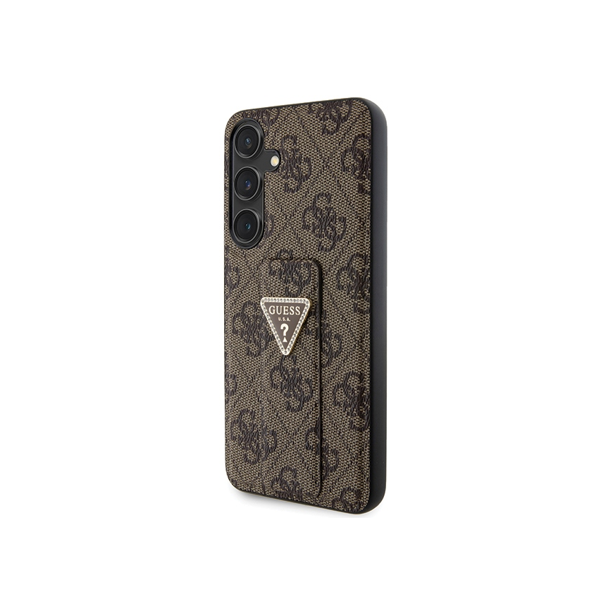 Guess GUHCS24SPGS4TDW S24 S921 Brown/Brown Hard Case Grip Stand 4G Triangle Strass – 2