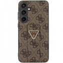 Guess GUHCS24SPGS4TDW S24 S921 ruda/ruda kietas dėklas Grip Stovas 4G trikampis Strass Guess GUHCS24SPGS4TDW S24 S921 ruda/ruda kietas dėklas Grip Stovas 4G trikampis Strass