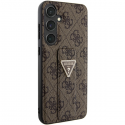 Guess GUHCS24SPGS4TDW S24 S921 Brown/Brown Hard Case Grip Stand 4G Triangle Strass