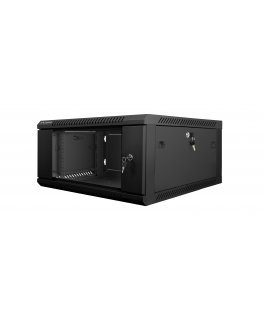 Lanberg WF01-6604-10B püstik 4U Seinale monteeritav riiul Must