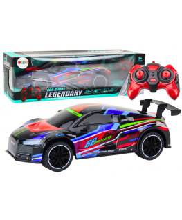 Lean Toys RC Sports Car 1:10 25km/h Lights Black