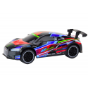 Lean Toys RC Sports Car 1:10 25km/h Lights Juodas