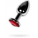 Toyfa Sidabrinis anal plug with red gem Toyfa Sidabrinis anal plug with red gem