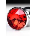 Toyfa Silver anal plug with red gem Toyfa Silver anal plug with red gem