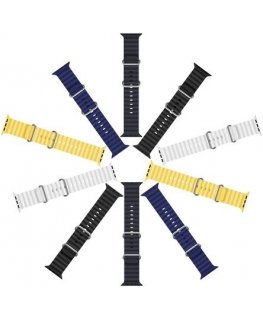 Dux Ducis Strap pasek Watch 9 / 8 / 7 / 6 / 5 / 4 / 3 / 2 / SE (45 / 44 / 42mm) silikonowa opaska bransoletka biały (OceanWave V