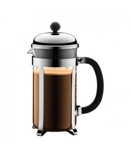 Bodum Chambord musta, Kromi, Läpinäkyvä