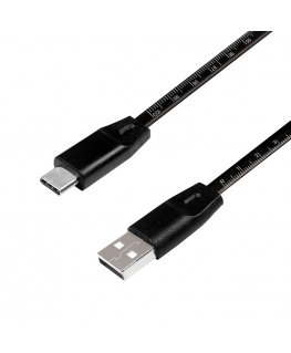 LogiLink CU0157 USB-kaabel 1 m USB 2.0 USB A USB C Must