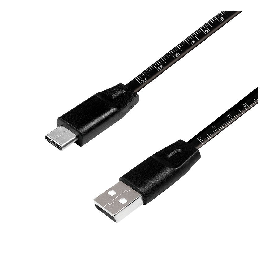 LogiLink CU0157 USB kabelis 1 m USB 2.0 USB A USB C Juoda
