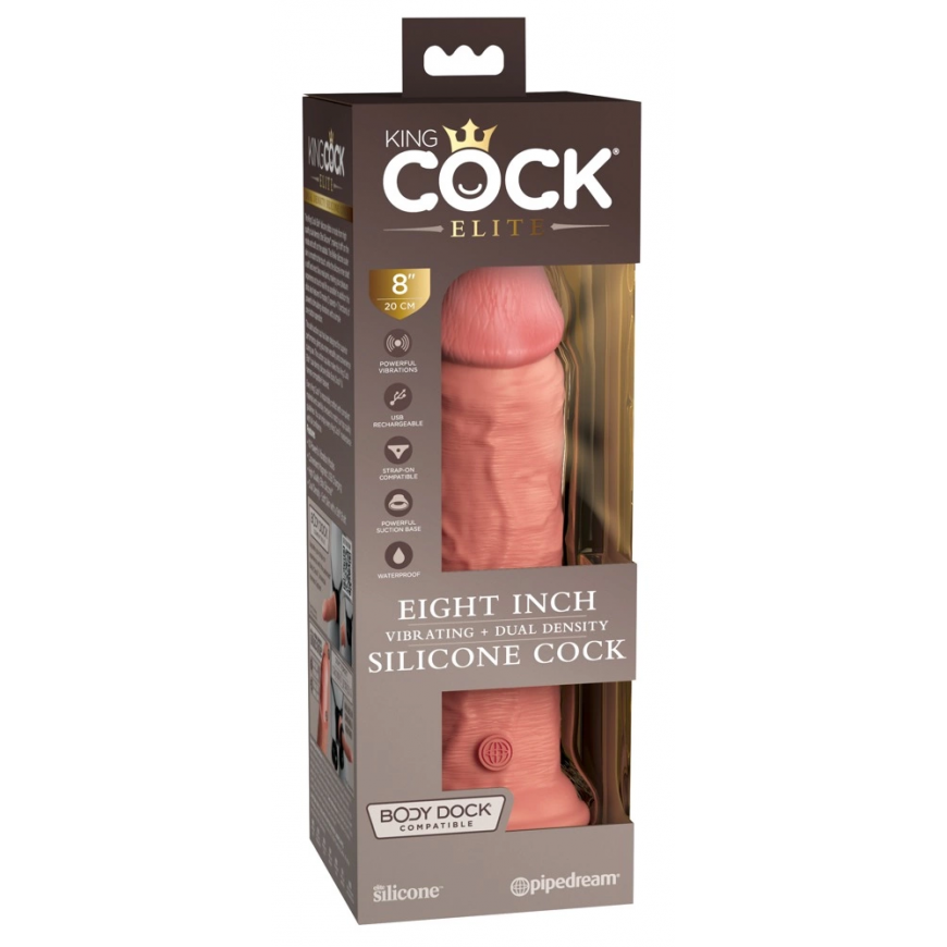 Pipedreams KING COCK ELITE - REALISTIC VIBRATING DILDO AND SILICONE 20.3 CM – 3