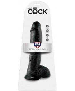 Pipedreams KING COCK 10" COCK Black WITH BALLS 25.4 cm